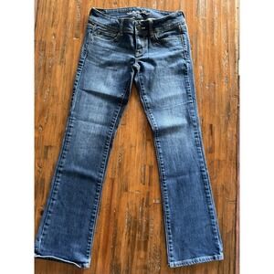 American Eagle Slim Boot Jeans Women's 4 Blue Stretch Mid Rise